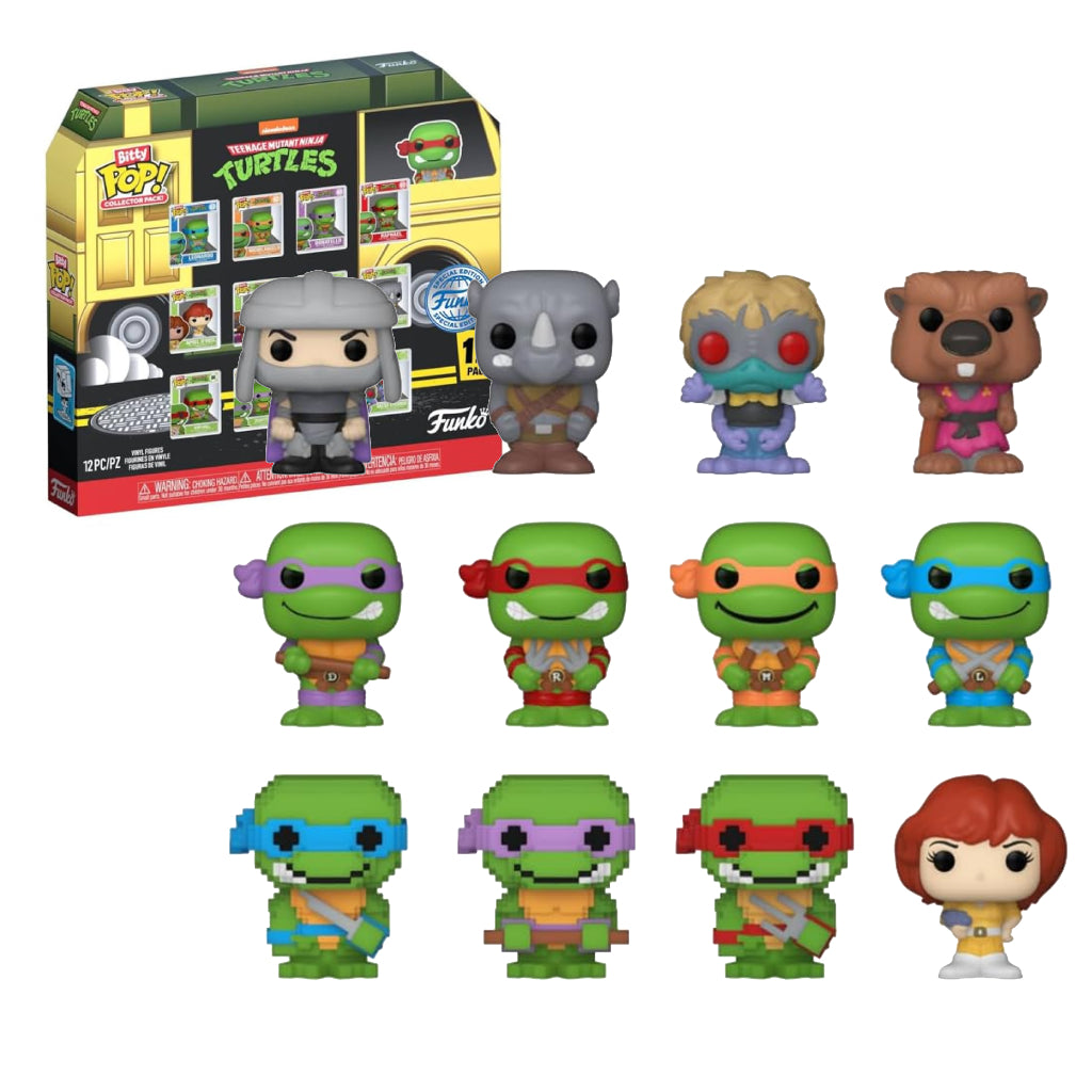 FUNKO BITTY POP ANIMATION TMNT TEEHAGE MUTANT NINJA TURTLES 12 PZ MULTIPACK