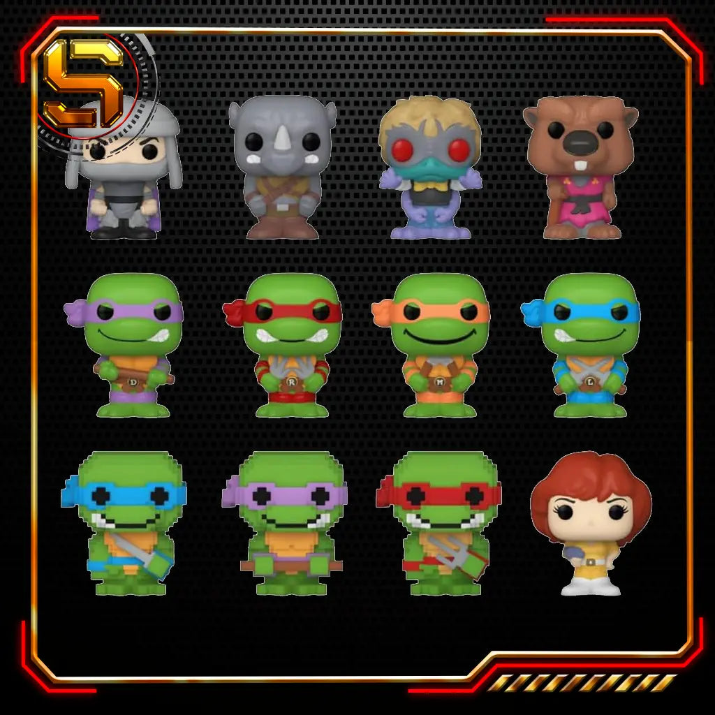 FUNKO BITTY POP ANIMATION TMNT TEEHAGE MUTANT NINJA TURTLES 12 PZ MULTIPACK
