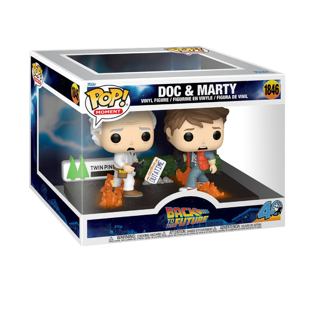 FUNKO POP MOMENT MOVIES BACK TO THE FUTURE DOC AND MARTY 1846