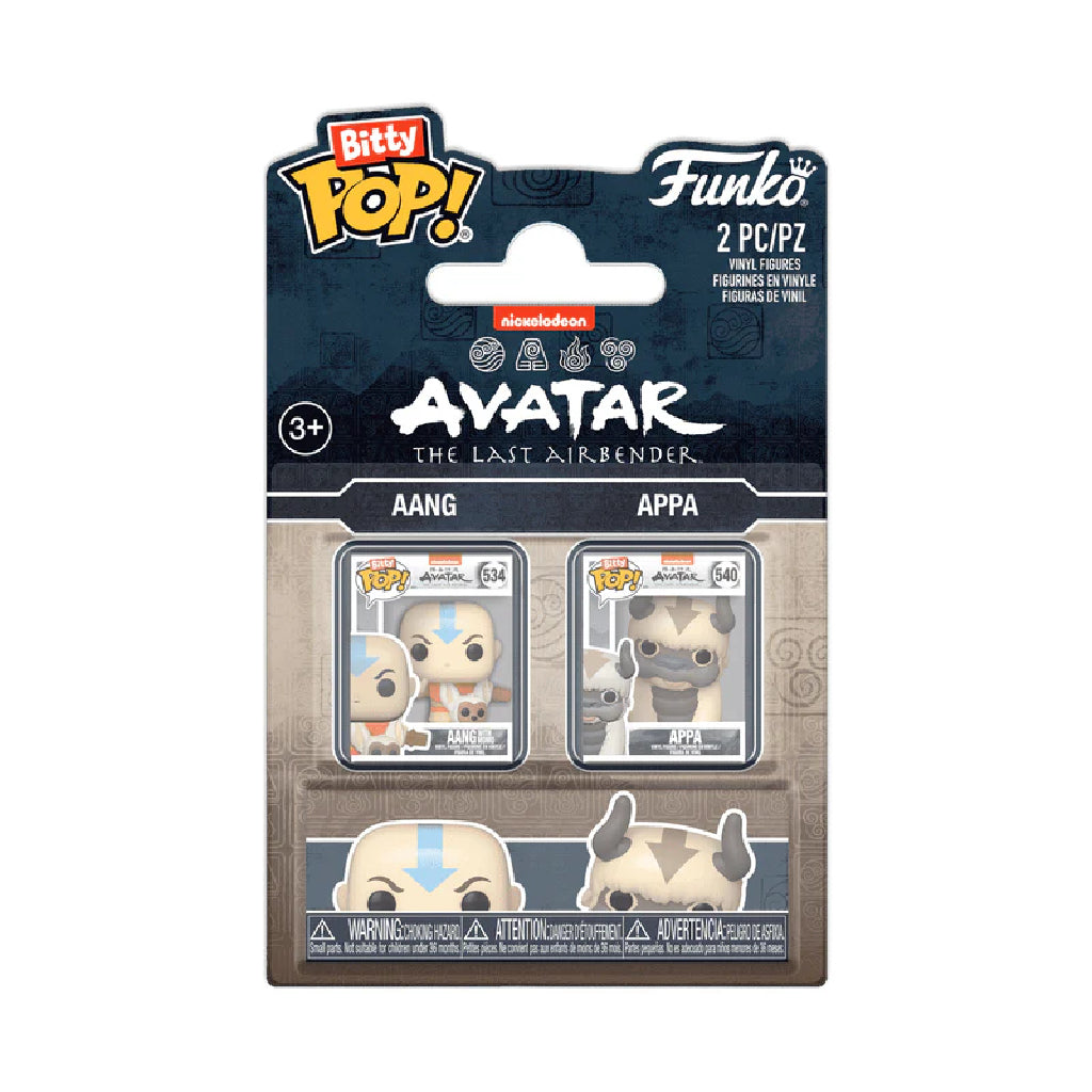 FUNKO BITTY POP ANIMATION AVATAR THE LAST AIRBENDER AANG AND APPA 2 PK