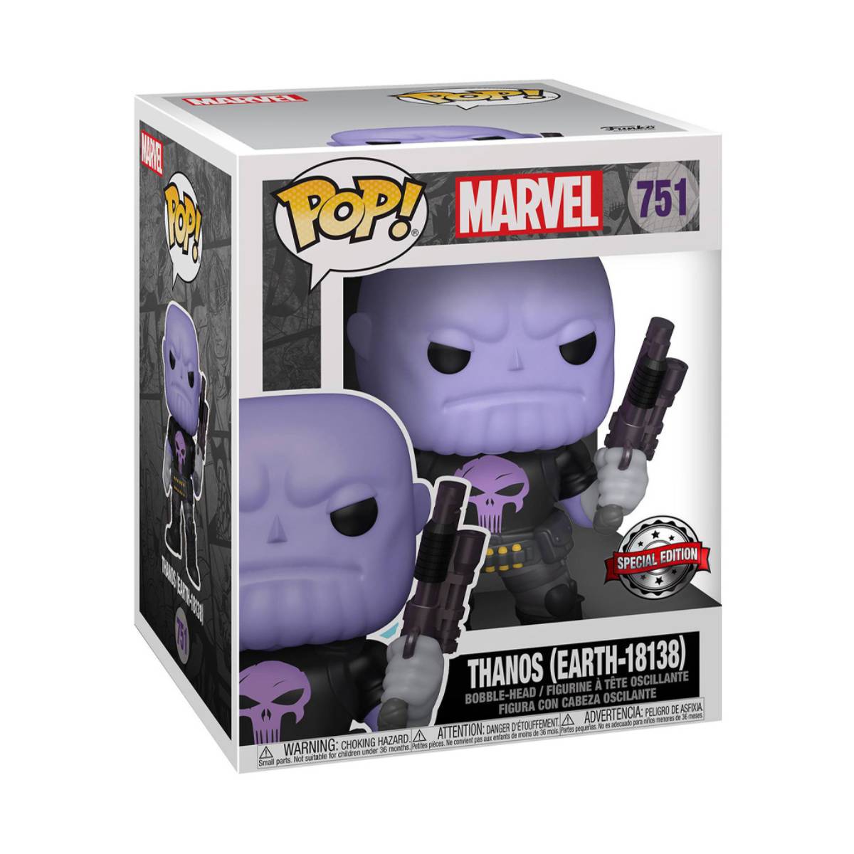 FUNKO POP SUPER MARVEL COMICS PUNISHER THANOS EARTH 18138 751