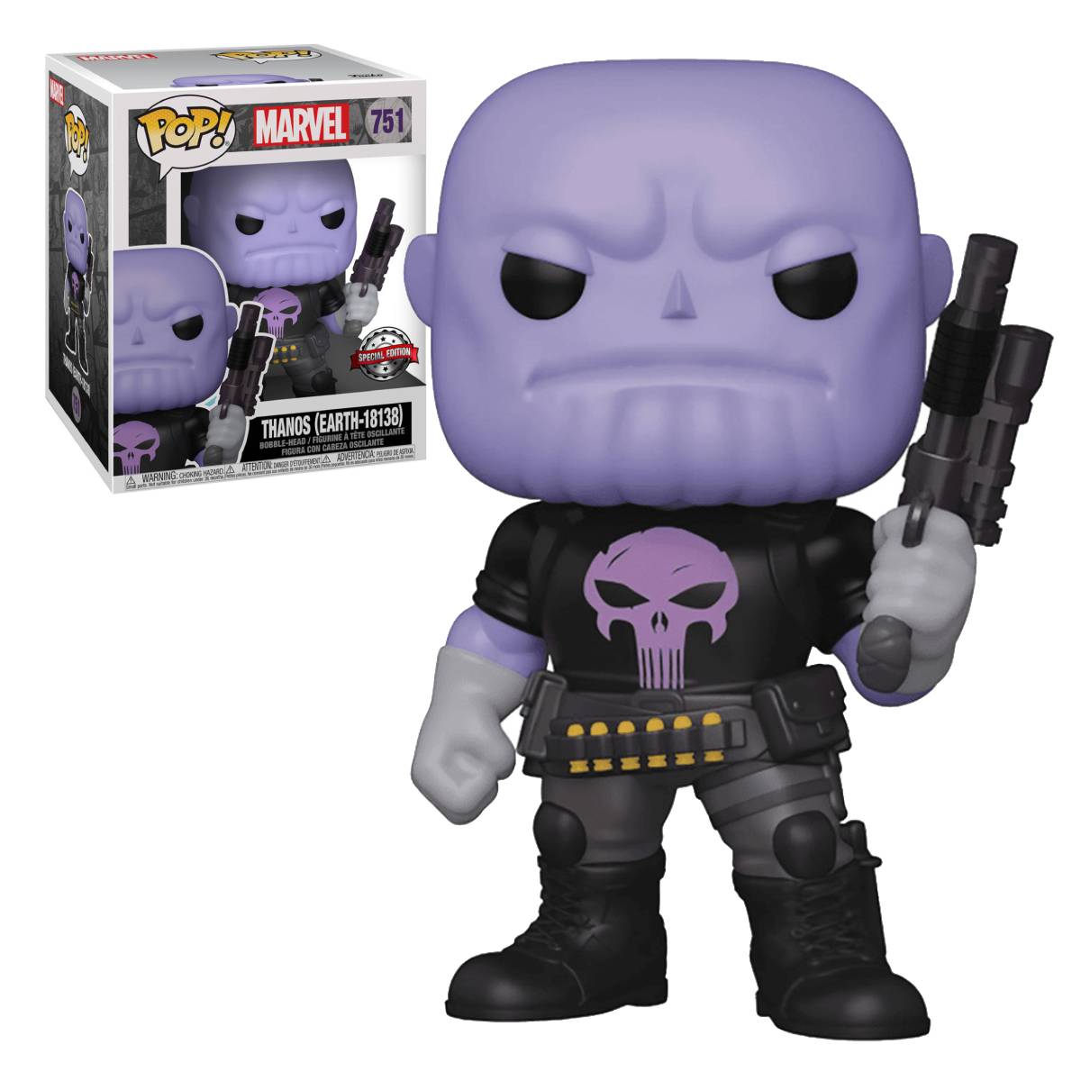 FUNKO POP SUPER MARVEL COMICS PUNISHER THANOS EARTH 18138 751