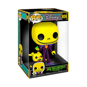 FUNKO POP JUMBO DISNEY NIGHTMARE BEFORE CHRISTMAS JACK SKELLINGTON W/ZERO BLKT 809