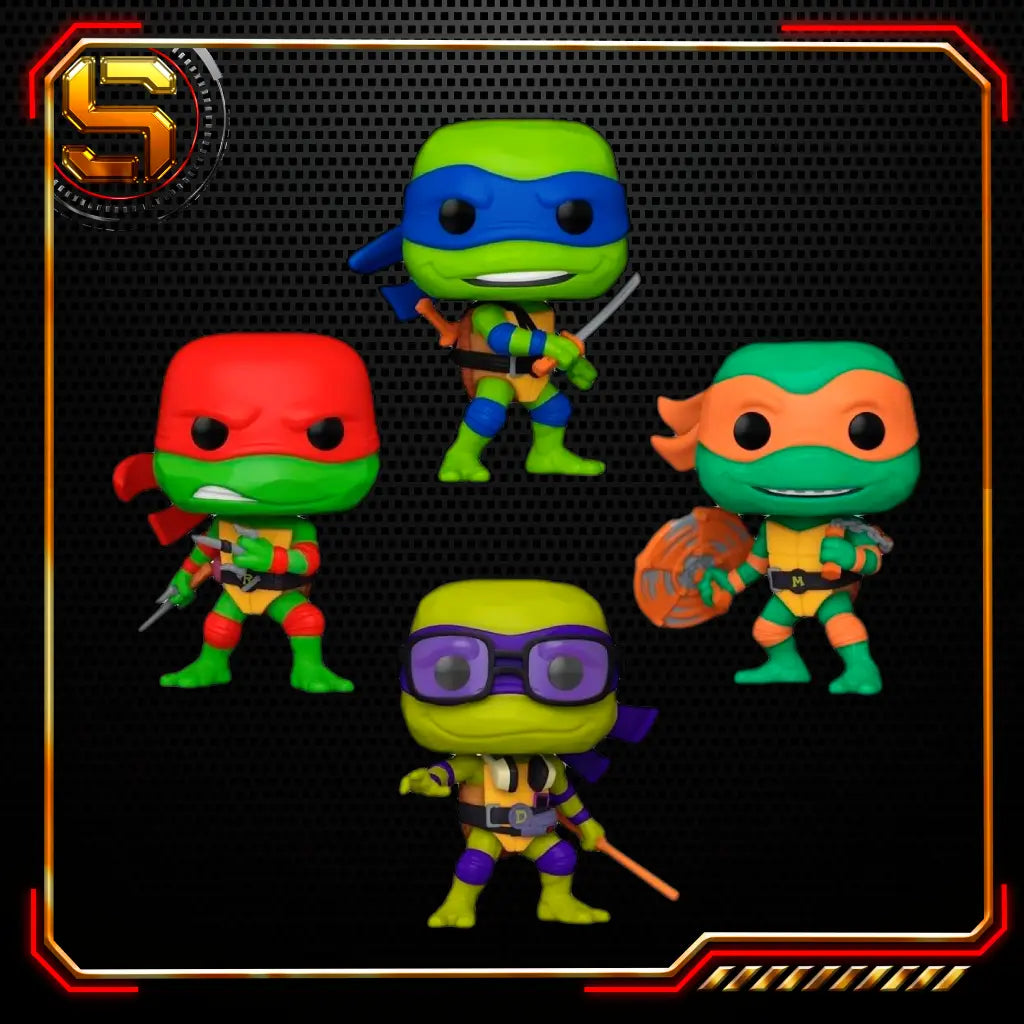 FUNKO POP MOVIES TMNT MUTANT MAYHEM LEONARDO/DONATELLO/MICHELANGELO/RAPHAEL 4 PACK