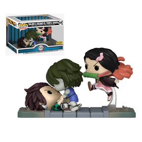 FUNKO POP MOMENTS ANIME DEMON SLAYER TANJIRO & NEZUKO VS TEMPLE DEMON 1419