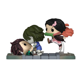 FUNKO POP MOMENTS ANIME DEMON SLAYER TANJIRO & NEZUKO VS TEMPLE DEMON 1419