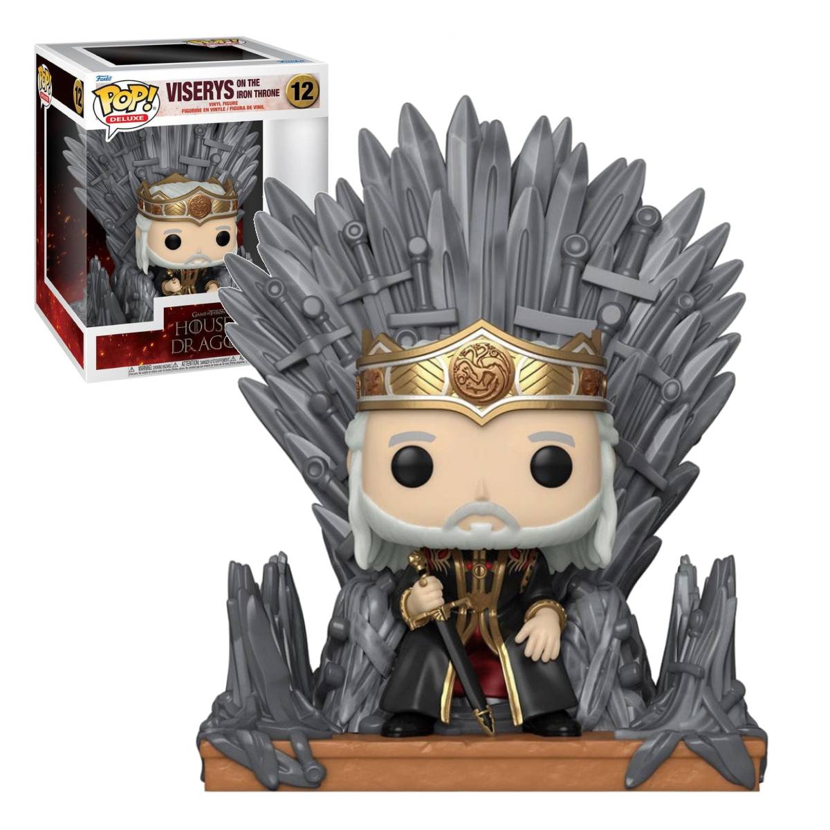 FUNKO POP DELUXE TV HOUSE OF THE DRAGON VISERYS ON THE IRON THRONE 12