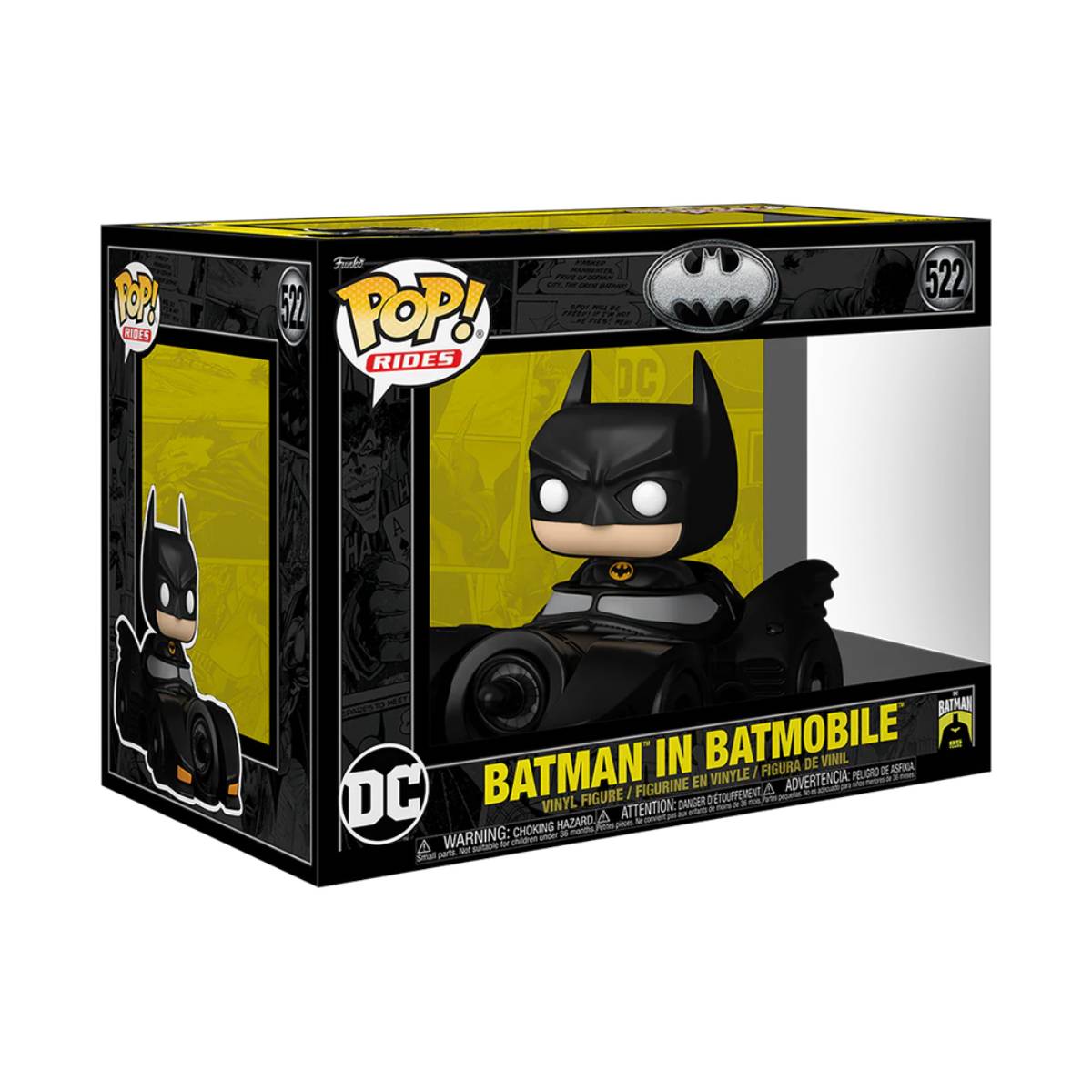 FUNKO POP RIDES DELUXE DC MOVIES BATMAN 85TH BATMAN W/BATMOBILE 522