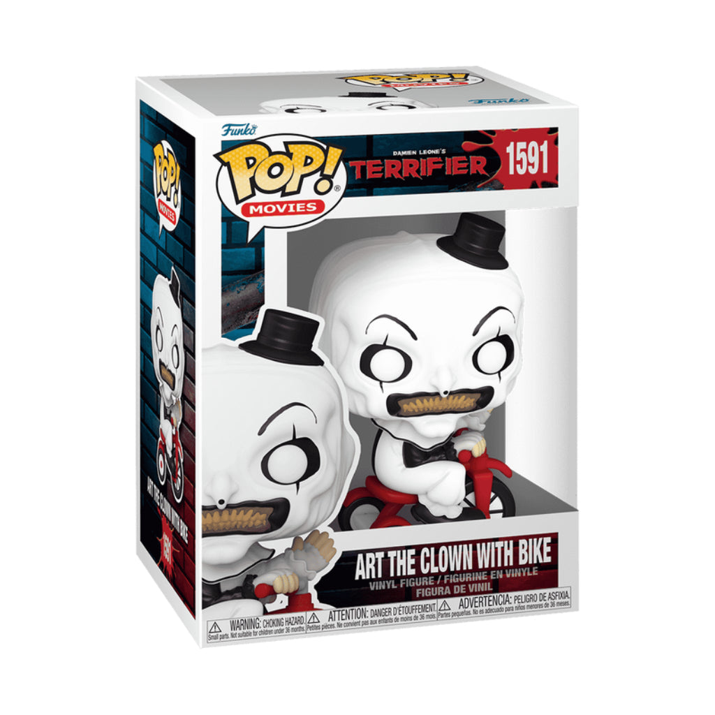 FUNKO POP MOVIES TERRIFIER ART THE CLOWN WITH BIKE 1591