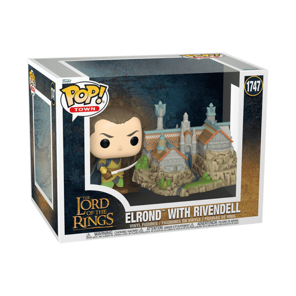 FUNKO POP TOWN MOVIES LORD OF THE RINGS ELROND WITH RIVENDELL 1747