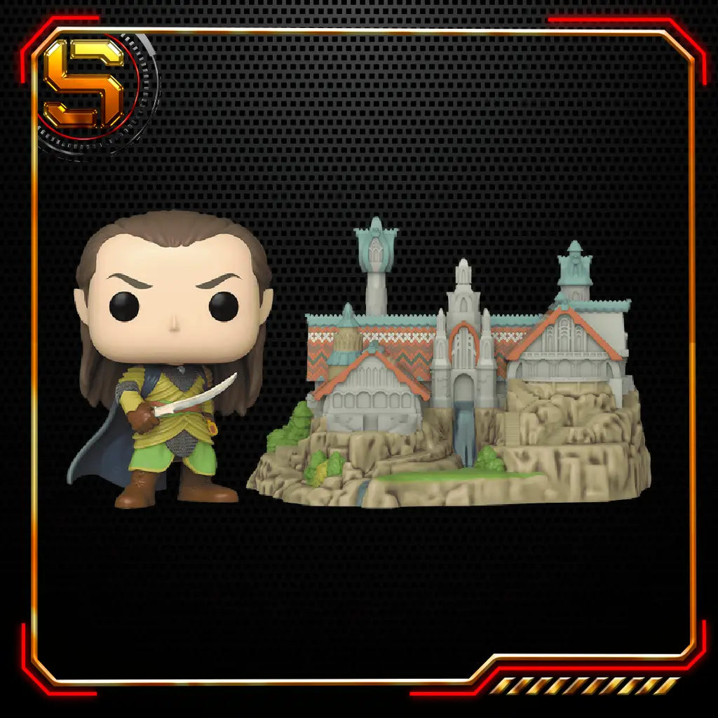 FUNKO POP TOWN MOVIES LORD OF THE RINGS ELROND WITH RIVENDELL 1747