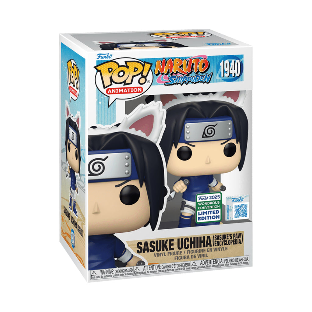 FUNKO POP ANIME NARUTO SHIPPUDEN SASUKE UCHIHA (SASUKES PAW ENCYCLOPEDIA) 1940