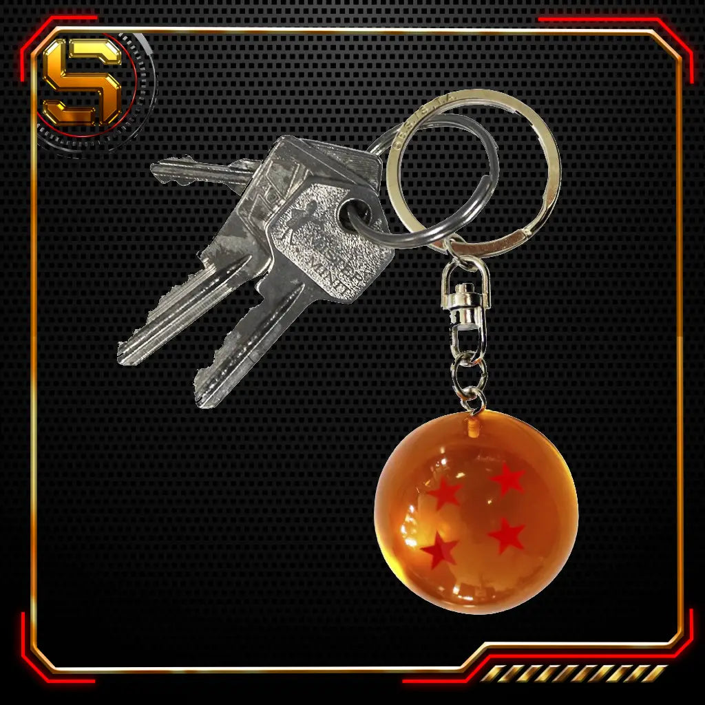ABYSSE KEYCHAIN ANIME DRAGON BALL Z 4 STAR DRAGON BALL 3D KEYCHAIN