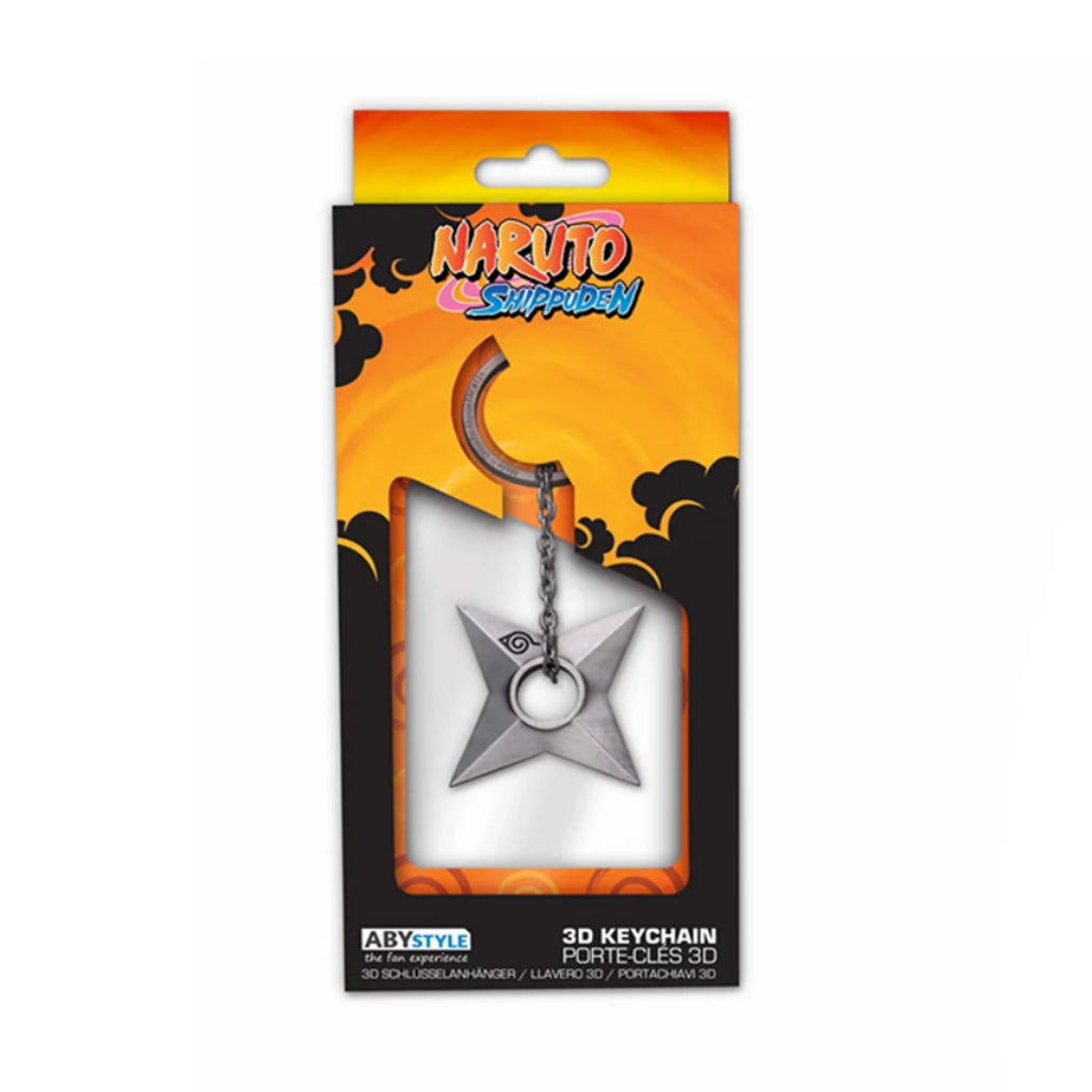 ABYSSE KEYCHAIN ANIME NARUTO SHIPPUDEN SHURIKEN 3D METAL KEYCHAIN
