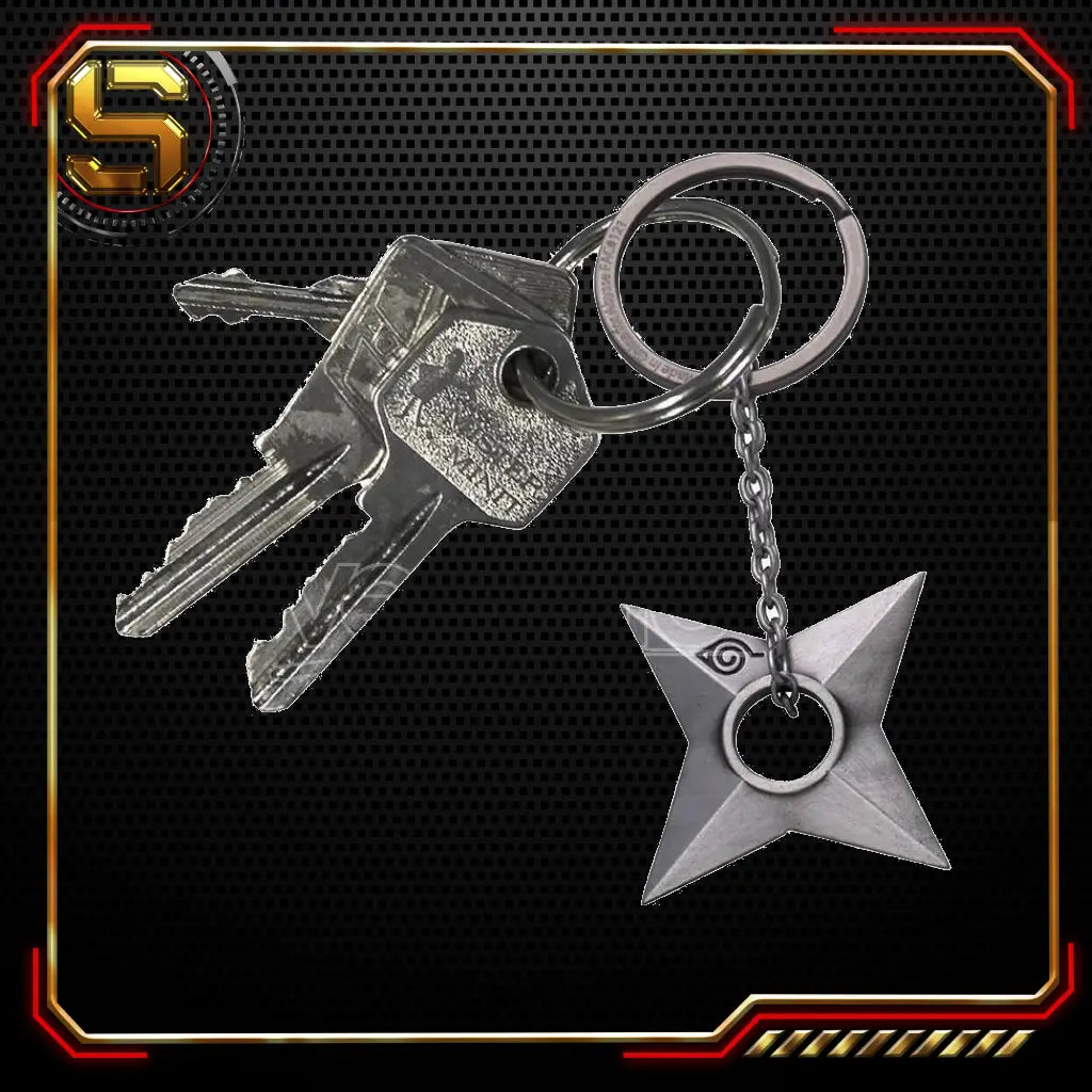 ABYSSE KEYCHAIN ANIME NARUTO SHIPPUDEN SHURIKEN 3D METAL KEYCHAIN