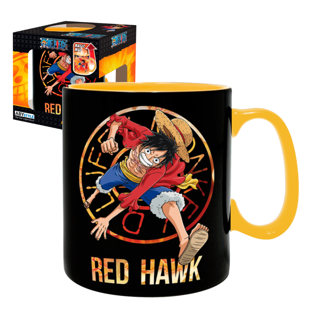 ABYSSE MUG ANIME ONE PIECE LUFFY AND SABO 460 ML HEAT CHANGE MUG