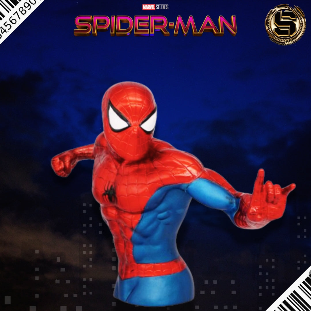 MONOGRAM MARVEL SPIDERMAN PVC BUST BANK (METALLIC)