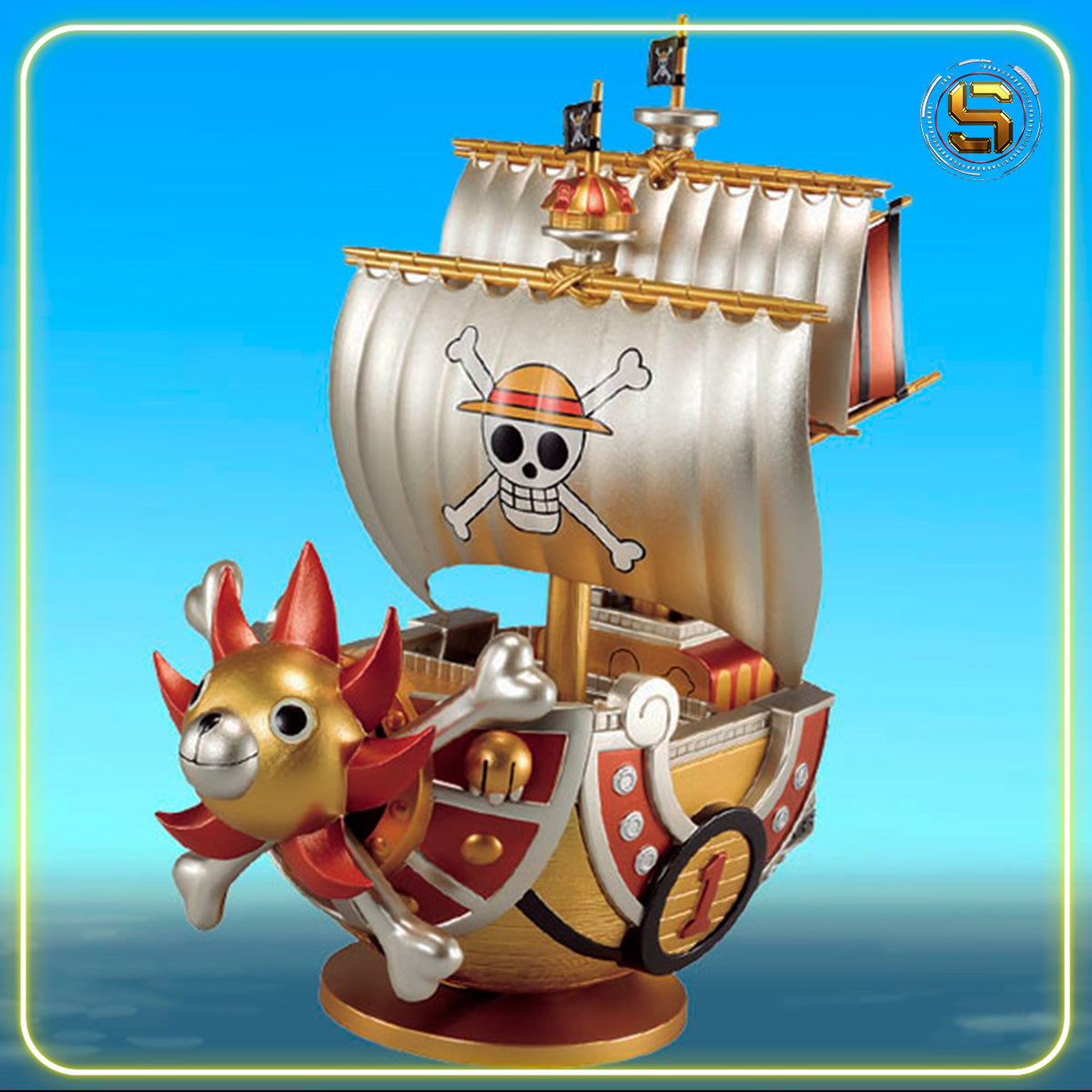 BANPRESTO MEGA WORLD COLLECTABLE ONE PIECE THOUSAND SUNNY SHIP GOLD
