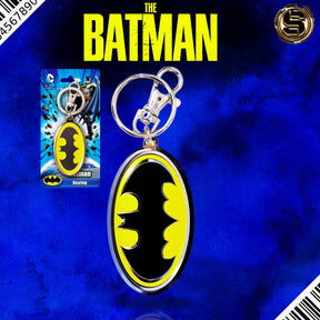 MONOGRAM DC BATMAN LOGO COLOR FILLED PEWTER KEY RING