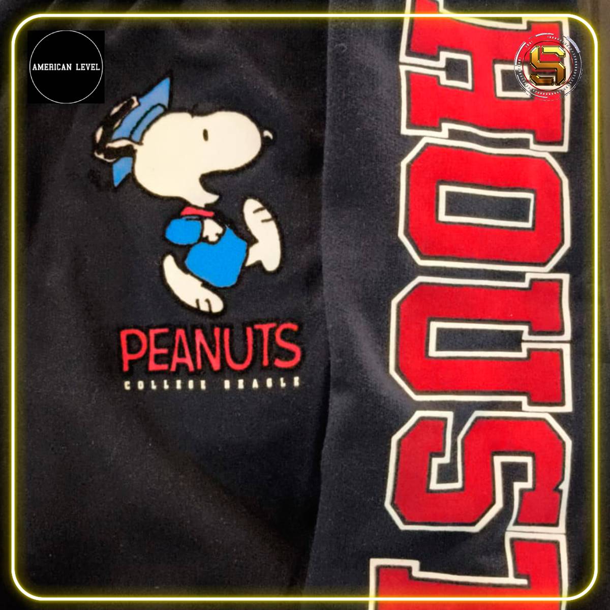 A LEVEL PANTS PEANUTS SNOOPY COLLEGE BEAGLE