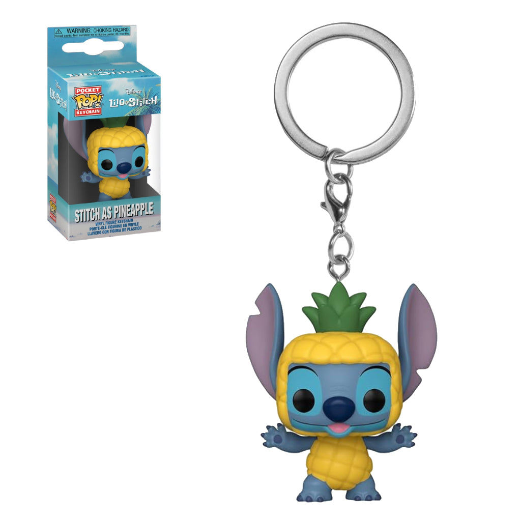 FUNKO KEYCHAIN DISNEY LILO AND STITCH STITCH AS PINEAPPLE