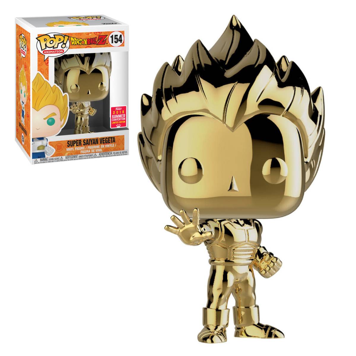 FUNKO POP ANIME DRAGONBALL Z SUPER SAIYAN VEGETA GOLD SDCC 2018