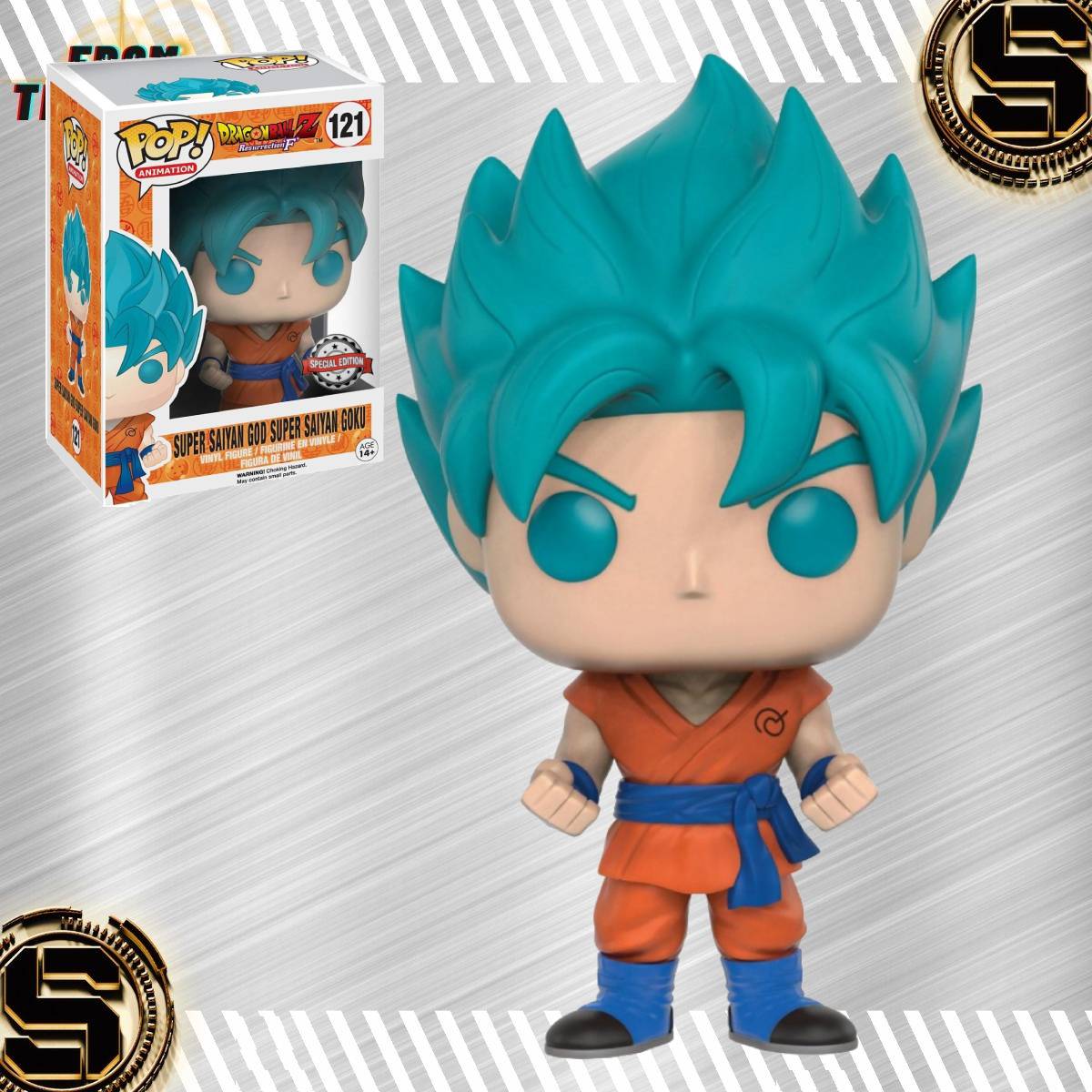 FUNKO POP ANIME DRAGON BALL Z SUPER SAIYAN GOD SUPER SAIYAN GOKU 121