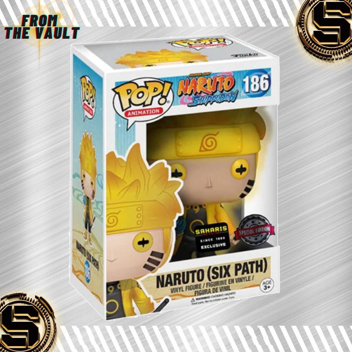 FUNKO POP ANIME NARUTO SHIPPUDEN NARUTO SIX PATH 186 EXCLUSIVO SAHARIS