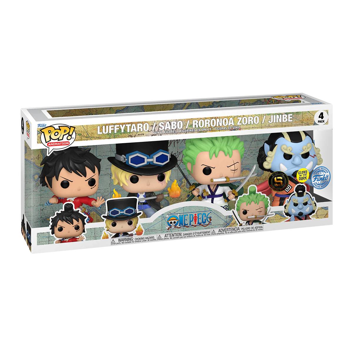 FUNKO POP ANIME ONE PIECE PIRATES 4 PACK EXCLUSIVO SAHARIS