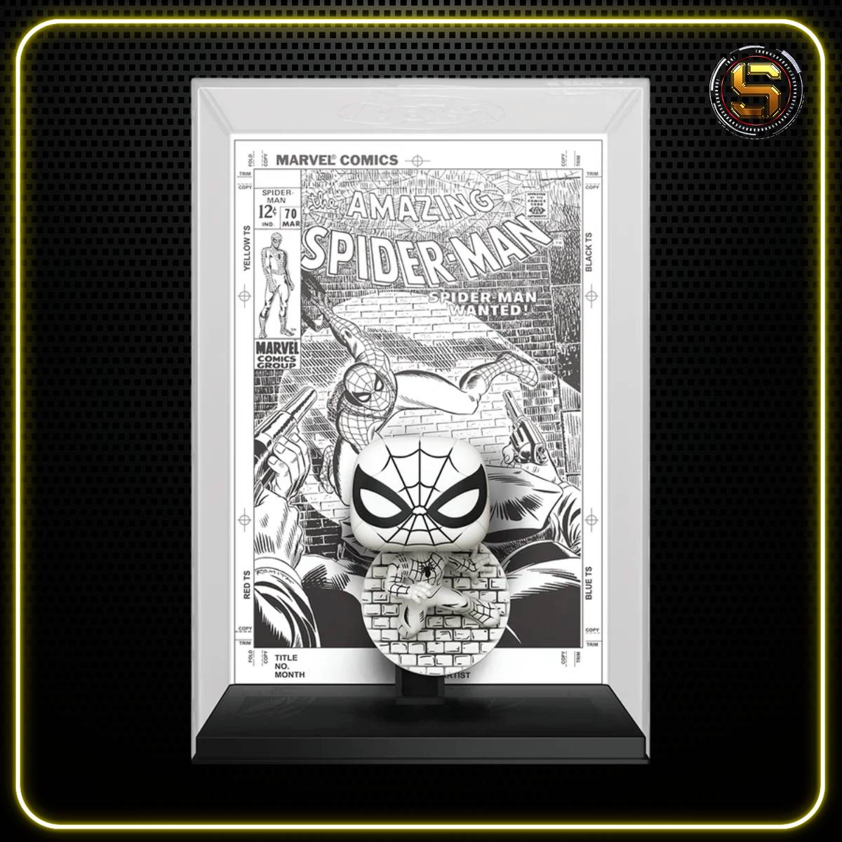 FUNKO POP COMIC COVER MARVEL COMICS 85TH AMAZING SPIDERMAN B&W 58