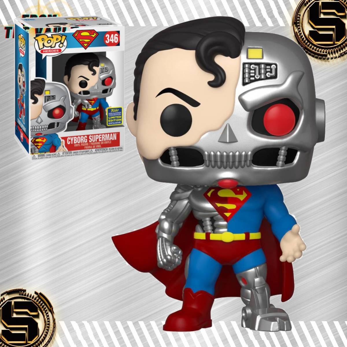 FUNKO POP DC CYBORG SUPERMAN 346 EXCLUSIVO SAHARIS
