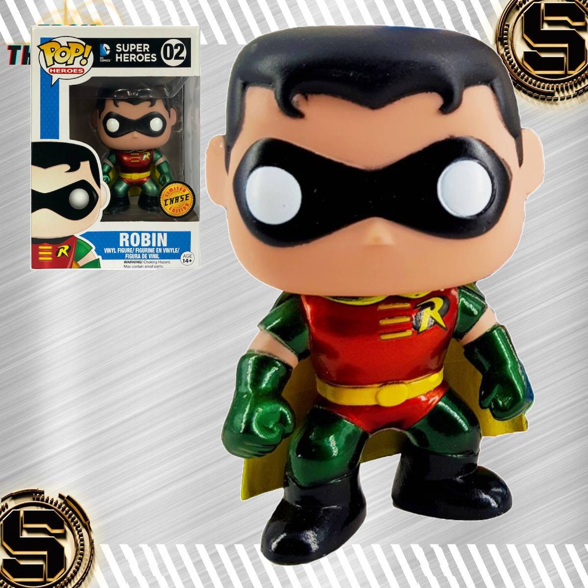 FUNKO POP DC SUPER HEROES ROBIN 02 CHASE