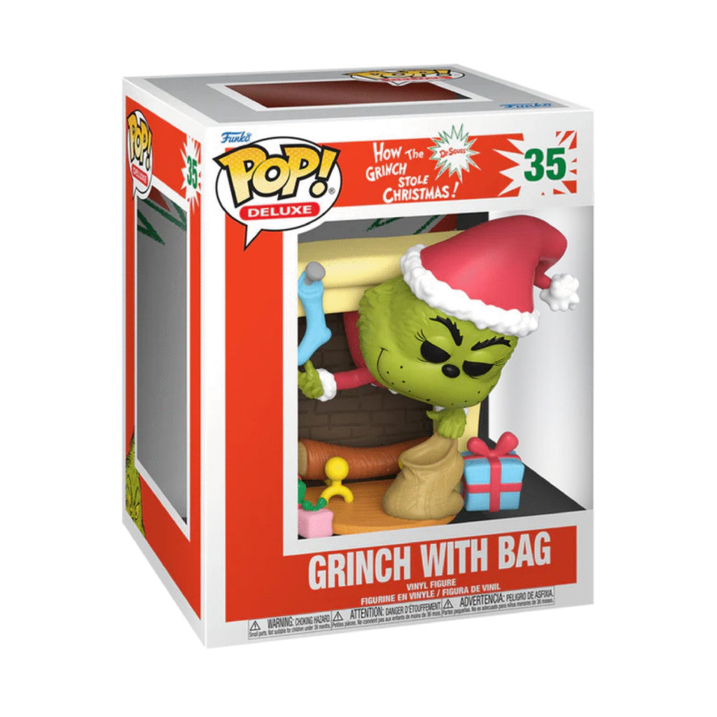 FUNKO POP DELUXE MOVIES HOW THE GRINCH STOLE CHRISTMAS GRINCH WITH BAG 35