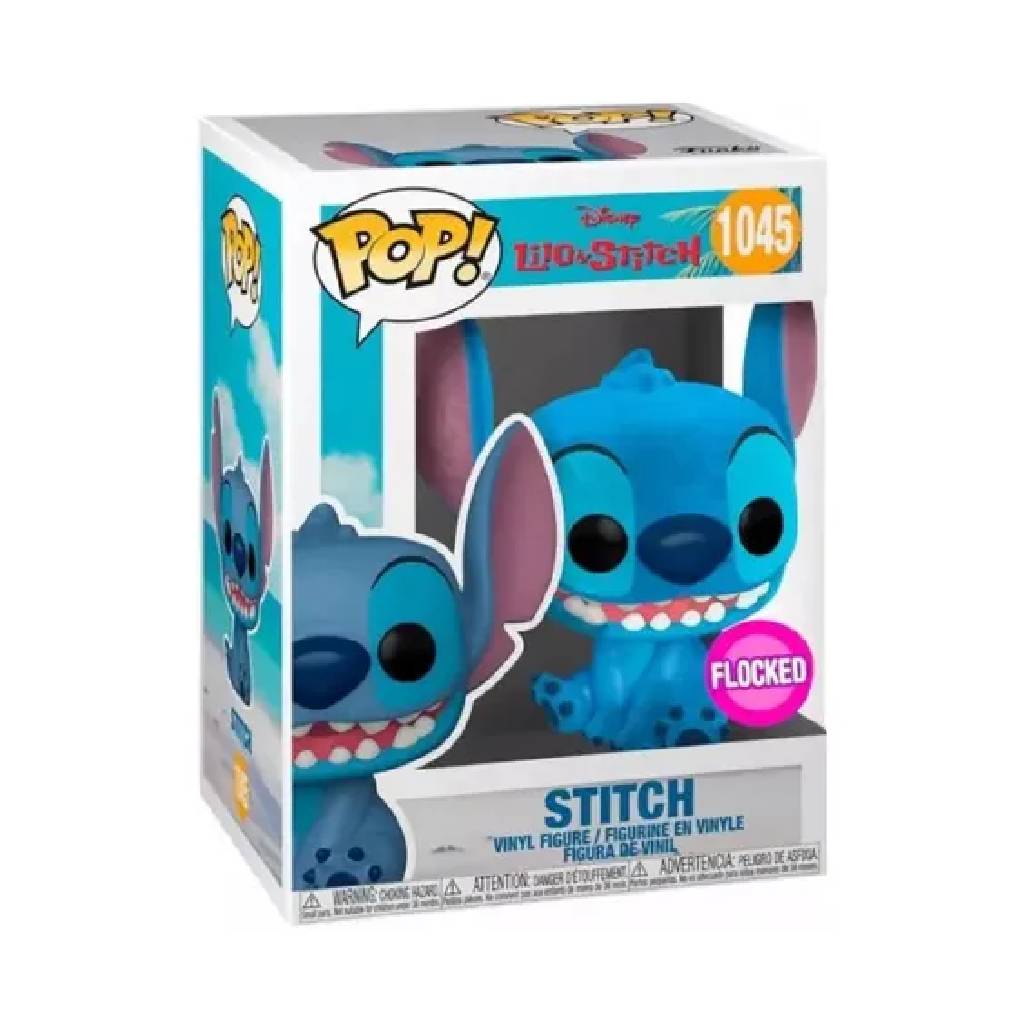 FUNKO POP DISNEY LILO AND STITCH STITCH 1045 FLOCKED EDICIÓN ESPECIAL EXCLUSIVO SAHARIS