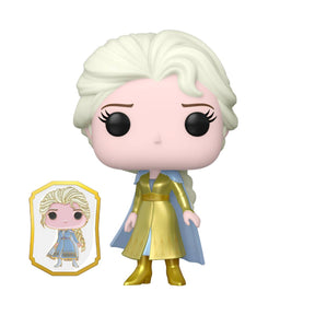 FUNKO POP DISNEY ULTIMATE PRINCESS ELSA WITH PIN 581 GOLD