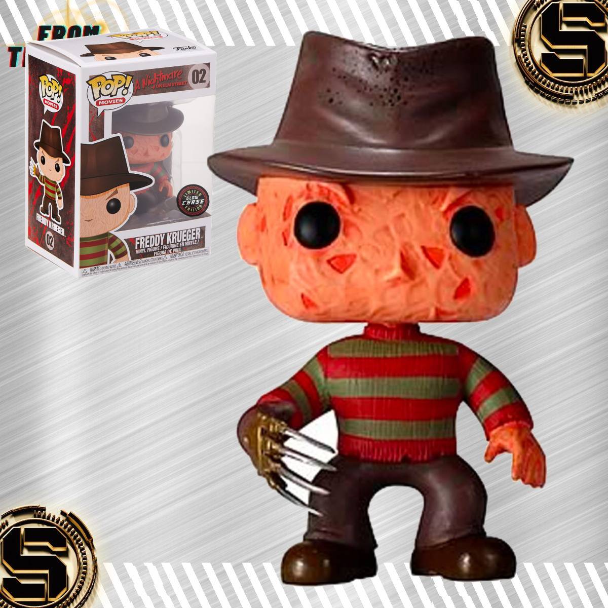 FUNKO POP MOVIES A NIGHTMARE ON ELM STREET FREDDY KRUEGER 02 CHASE
