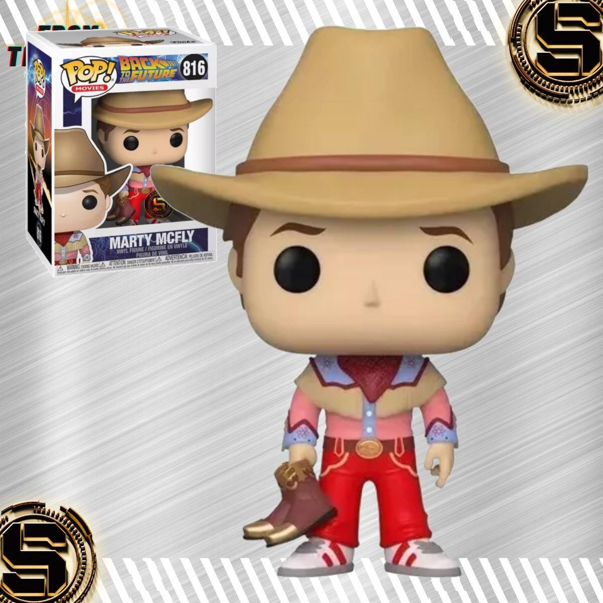 FUNKO POP MOVIES BACK TO THE FUTURE MARTY MCFLY COWBOY 816 EXCLUSIVO SAHARIS