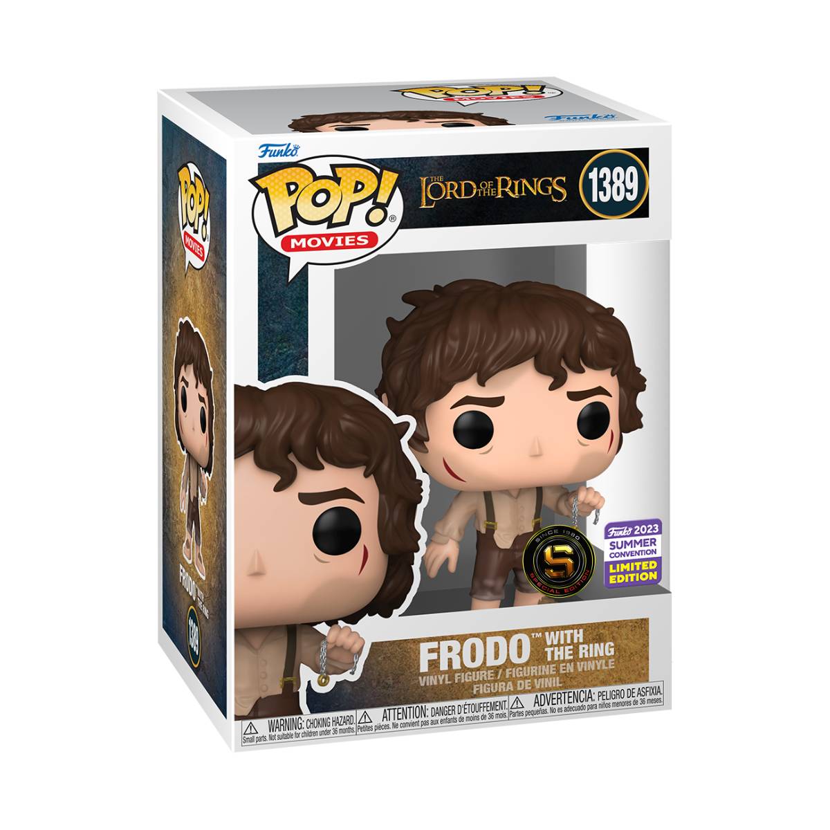FUNKO POP MOVIES THE LORD OF THE RINGS FRODO WITH RING SDCC 2023 EXCLUSIVO SAHARIS