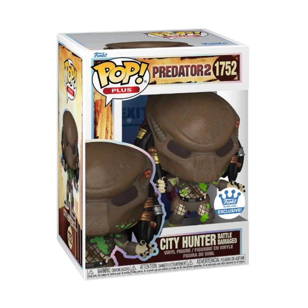 FUNKO POP PLUS MOVIES PREDATOR 2 CITY HUNTER BATTLE DAMAGED PREDATOR 1752