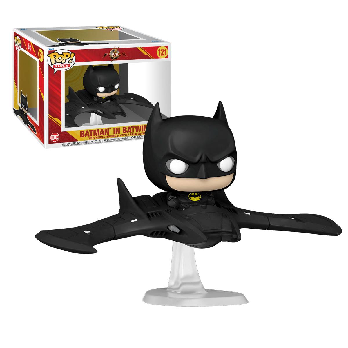 FUNKO POP RIDES DC MOVIES THE FLASH BATMAN IN BATWING 121