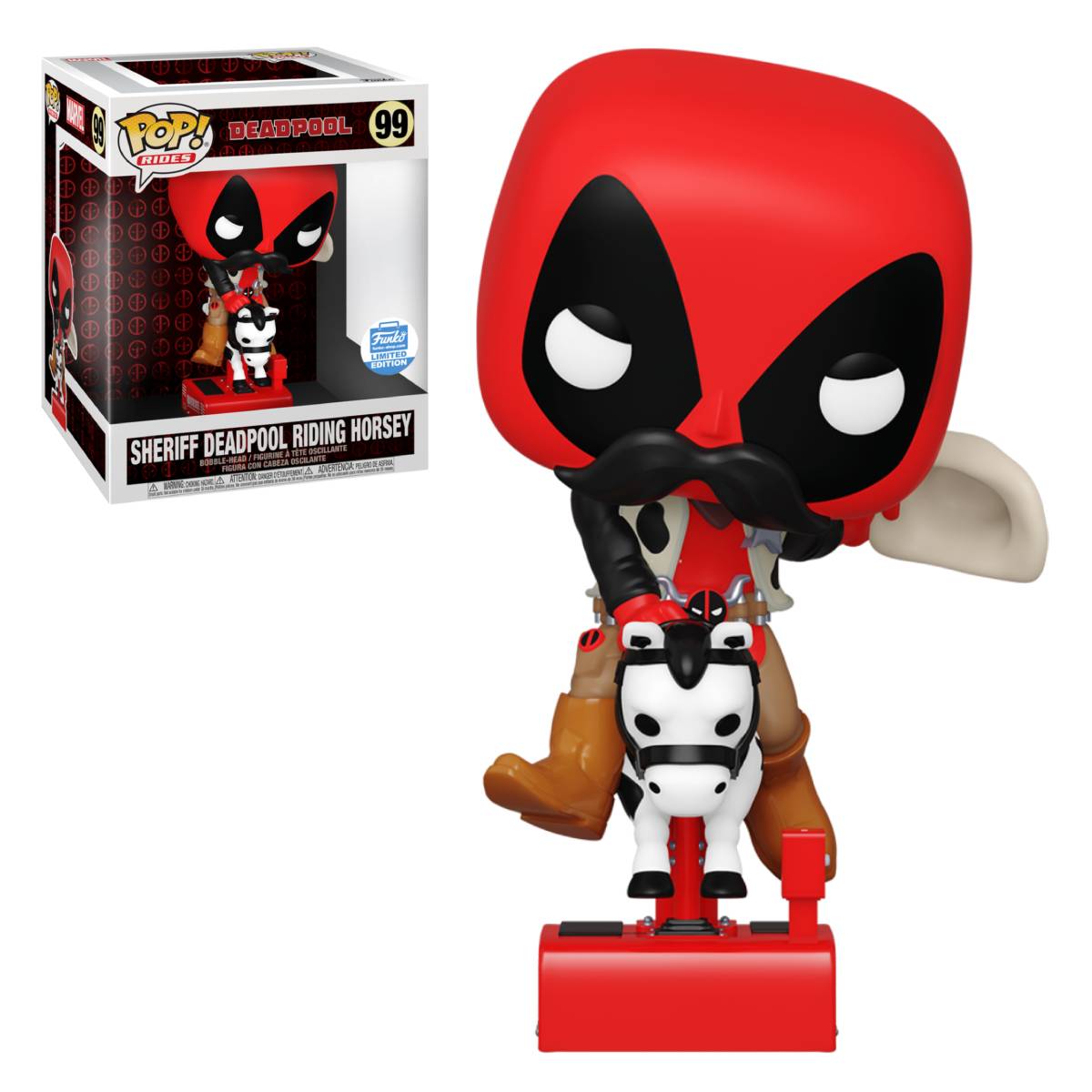 FUNKO POP RIDES MARVEL COMICS DEADPOOL SHERIFF DEADPOOL RIDING HORSEY 99