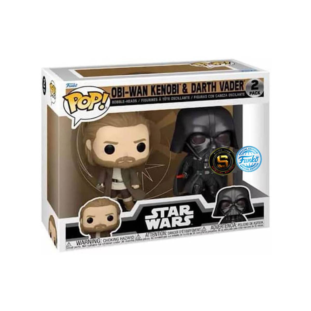 FUNKO POP STAR WARS OBI WAN KENOBI & DARTH VADER 2 PACK EXCLUSIVO SAHARIS