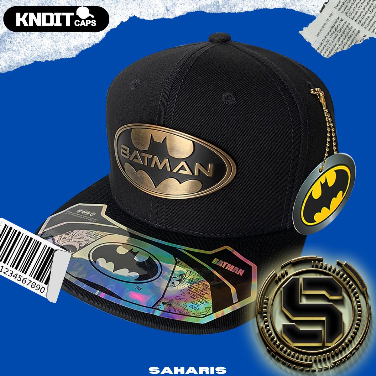 KNDIT GORRA DC BATMAN LOGO LETRAS NEGRA