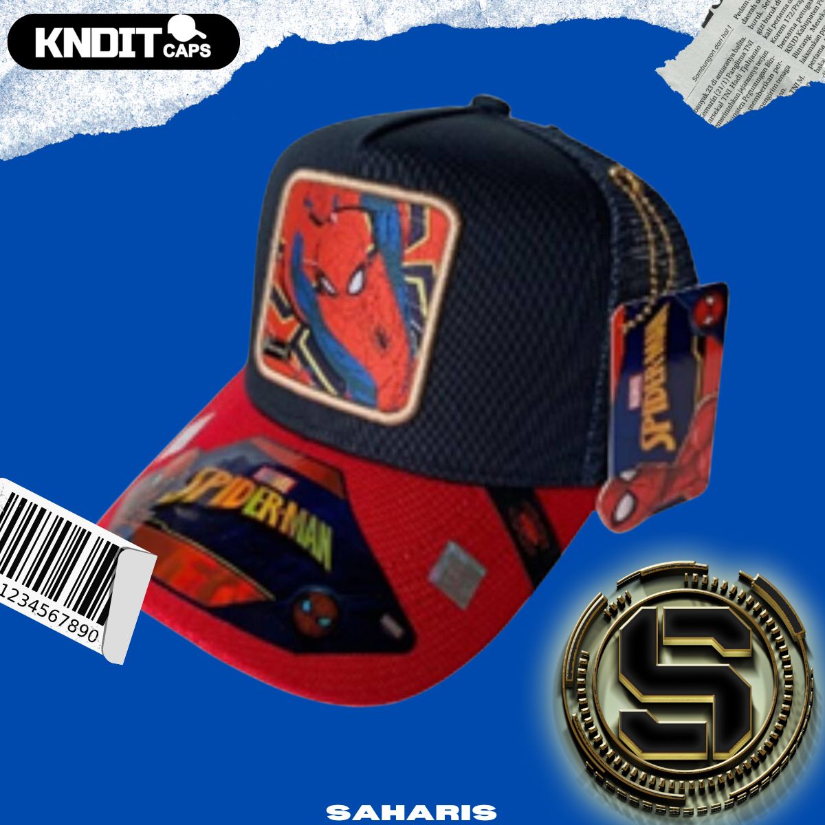 KNDIT GORRA MARVEL SPIDERMAN NEGRA/ROJA