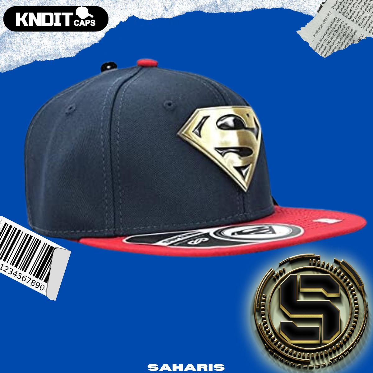 KNDIT GORRA DC SUPERMAN LOGO NEGRA/ROJA