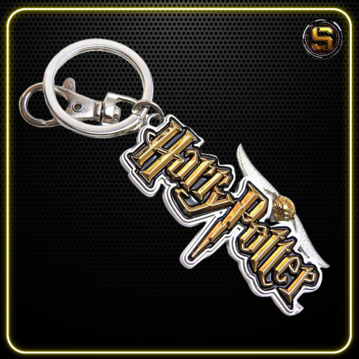 MONOGRAM HARRY POTTER LOGO PEWTER KEY RING