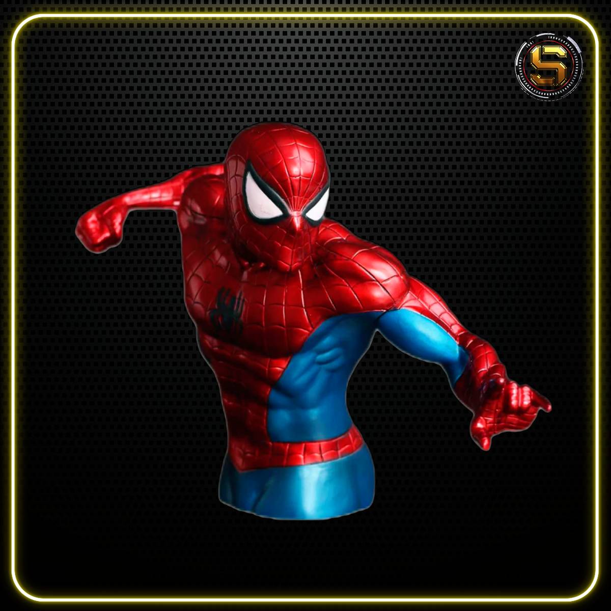 MONOGRAM MARVEL SPIDERMAN PVC BUST BANK (METALLIC)