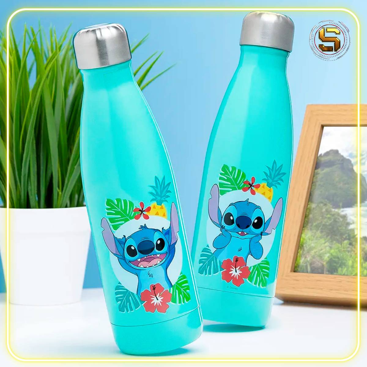 PALADONE DISNEY LILO AND STITCH STITCH METAL WATER BOTTLE V2