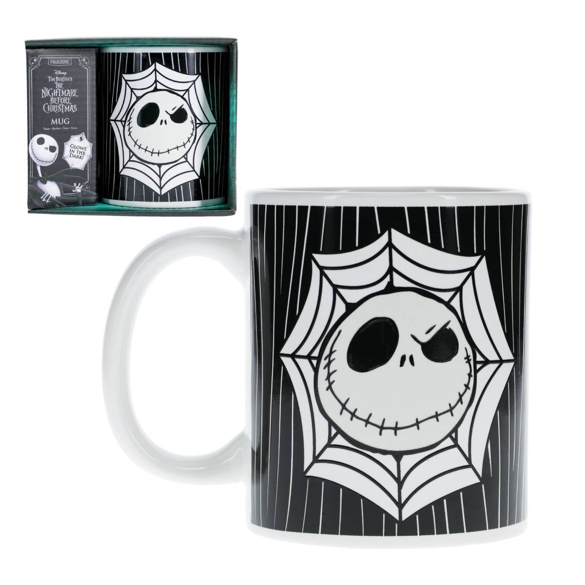 PALADONE DISNEY NIGHTMARE BEFORE CHRISTMAS JACK SKELLINGTON GLOW IN THE DARK MUG