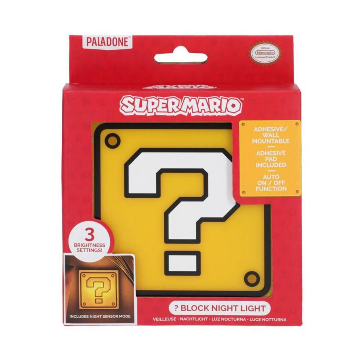 PALADONE GAMES NINTENDO SUPER MARIO QUESTION BLOCK NIGHT LIGHT